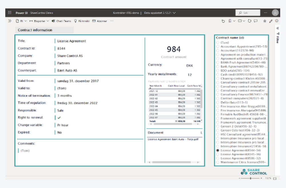 ShareControl Contract Screenshot 1