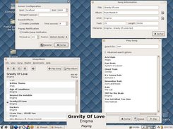 Screenshot showing some of the windows of SharpMusic 0.3