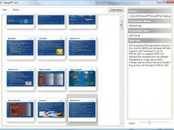 Display of slide thumbnails with information