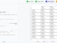 print layout for label maker