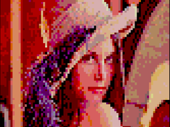 Lenna in a terminal using 256 colors