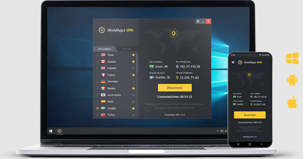 ShieldApps VPN Screenshot 1
