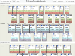 ShiftApp Employee Scheduling Screenshot example home care schedule