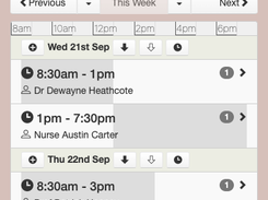 ShiftApp Mobile App Employee Scheduling Screenshot example medical schedule