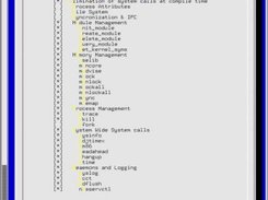 System calls elimination menu