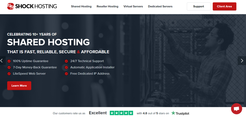 Shock Hosting Screenshot 1