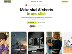 Shoorts AI landing page