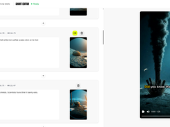 Shoorts AI built-in video editor