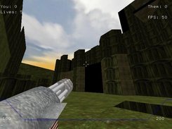 Minigun outside the castle