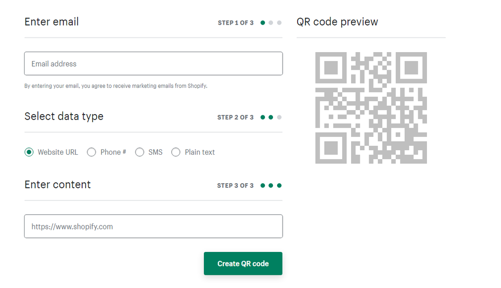 Shopify QR Code Generator Screenshot 1