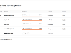 Run on-demand scraping jobs for individual websites