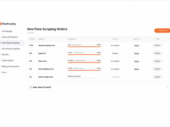 Run on-demand scraping jobs for individual websites
