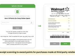 Receipt Scanning to Award Points for Purchases Made At 3rd Party Retailers