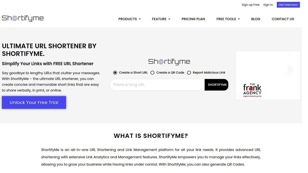 ShortifyMe website