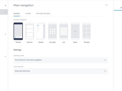 Shoutem mobile app builder dashboard