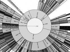 Optional pie-chart view of subdirectory disk space usage.