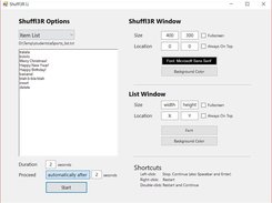 options window