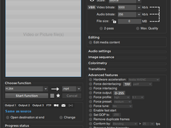 Settings window