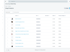 Admin - shop products page