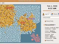 10.000 agents crammed into the TestLand simulation