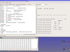 Shot of ATMEL AVR 8535 simulator, avrsim in development