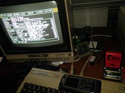 Real C64+SD2iec+512kb reu+EF3 with jiffydos. Over 900 songs in playlist.