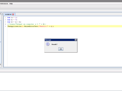 Trace in message window