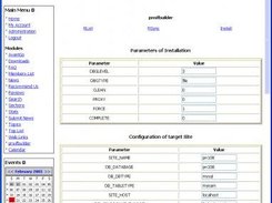 Automatic installation of PostNuke with PostCalendar block