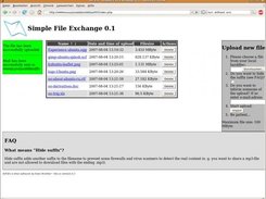 Upload of a new file and sending of mail