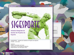 Tela de abertura do SIGESPORTE