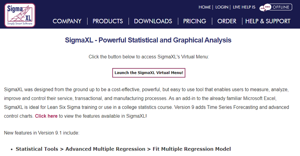 SigmaXL Screenshot 1