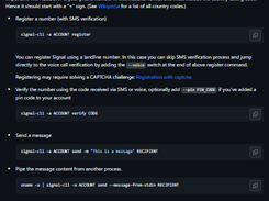 signal-cli Screenshot 1