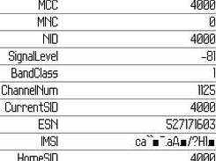 CDMA Radio Details