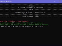 Email query screen