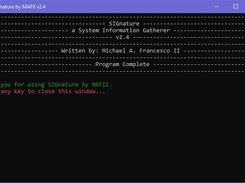 Closing screen