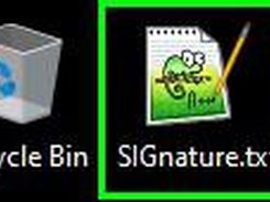 File on desktop