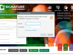 Login user/pass Digital Signature App