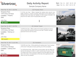 Silvertrac Software Daily Activity Report