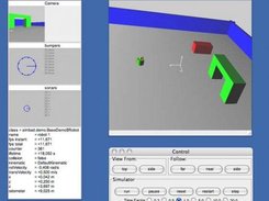 Simbad simulator sonars, bumpers and camera.