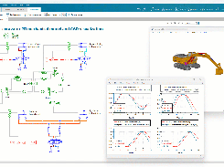 Screenshot of an hydraulic excavator model