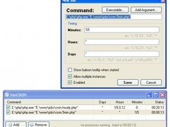 example of schedueled tasks, with the task editor opened