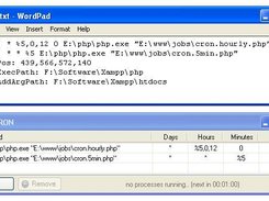 example of schedueled tasks, with the jobs file format shown