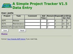 ASPT Main Data Entry Page