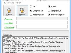 Encrypt and Compress files and folders