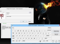 Option for a on screen keyboard for secure password entry