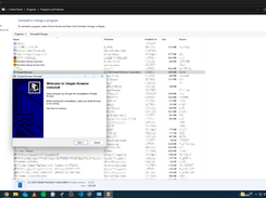 Control Panel Uninstall