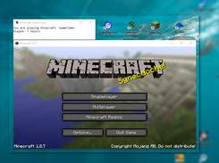 How it looks when playing game(for example Minecraft because this is non-steam game - do not have time counter by default)