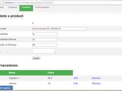 Editing a product