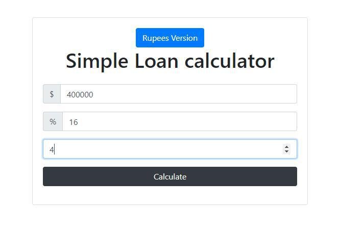 Simple cheap loan calculator