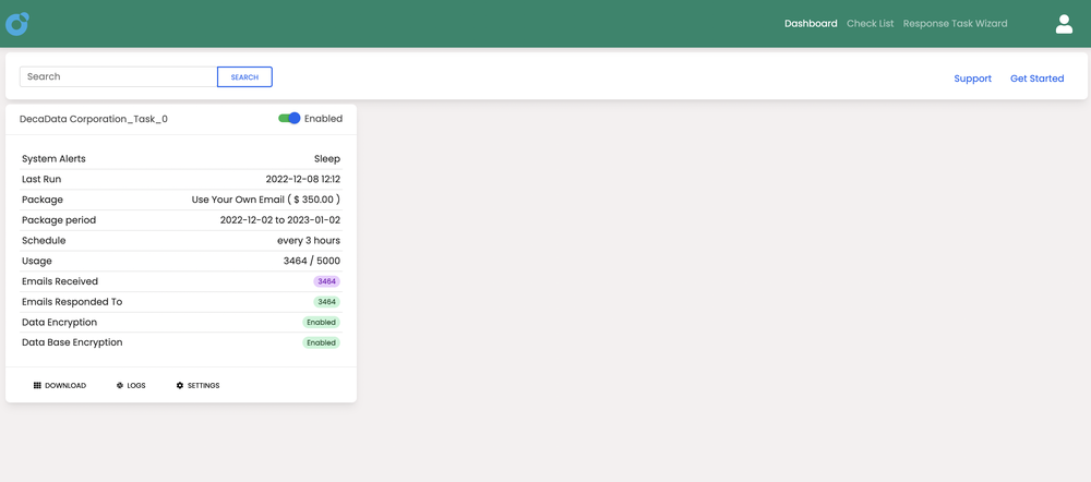 SimpleOptOutCompliance Dashboard View